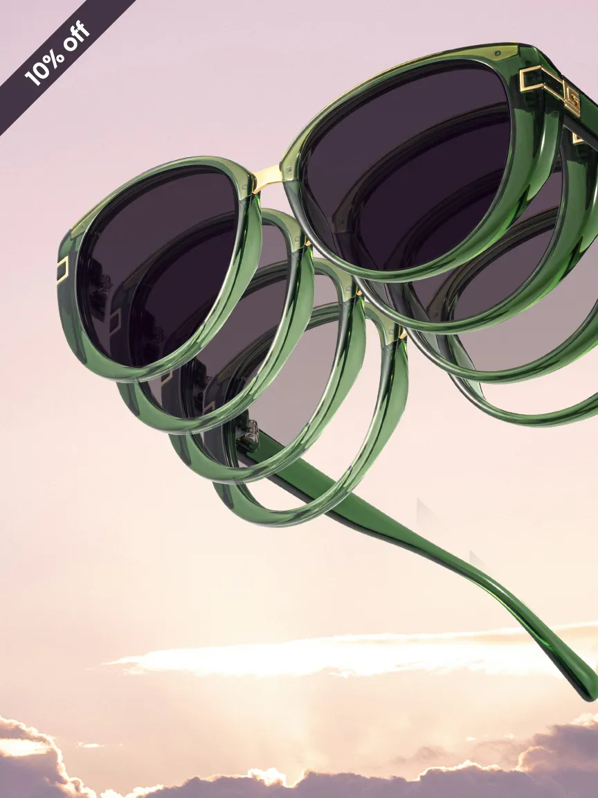 Designer cat eye frames with photochromic lenses