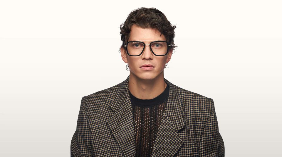 Man wearing black-framed glasses