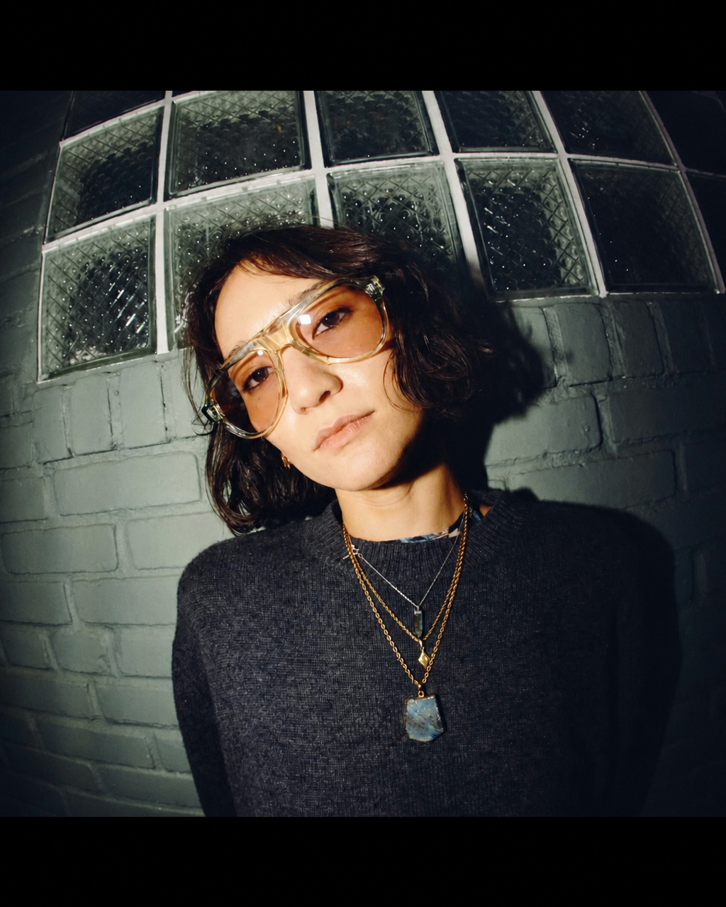 Mona Matsuoka wearing the Collision Drayton - Cat Eye Black Eyeglasses | Vooglam Limited Designer Eyewear