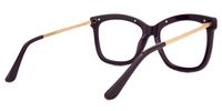 Rectangle Red Eyeglasses | Vooglam.com Side View
