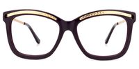 Rectangle Red Eyeglasses | Vooglam.com Angle View