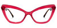 Shaneika - Cat Eye Red Eyeglasses | Vooglam Angle View