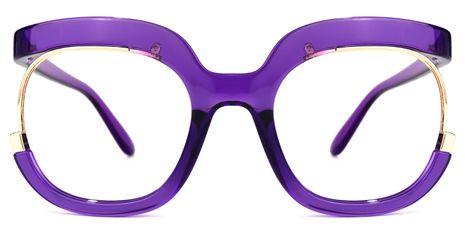 Fredia - Square Purple Eyeglasses