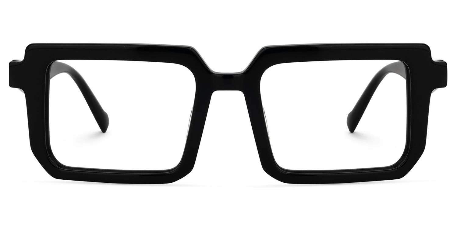 Cassiel - Rectangle Black Eyeglasses - 1