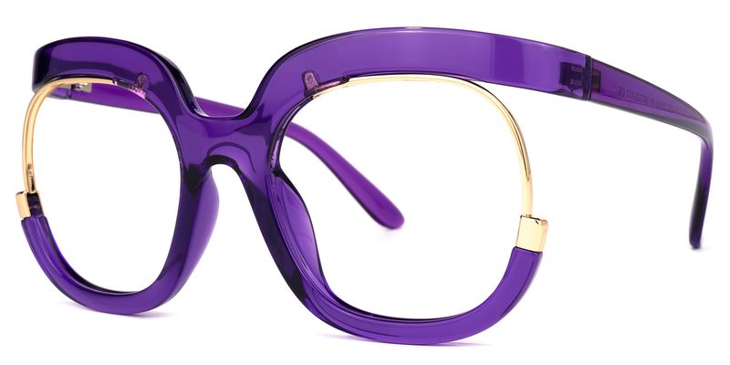 Fredia - Square Purple Eyeglasses - 2