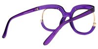 Fredia - Square Purple Eyeglasses | Vooglam Side View