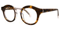 Round Tortoise Eyeglasses | Vooglam.com Front View