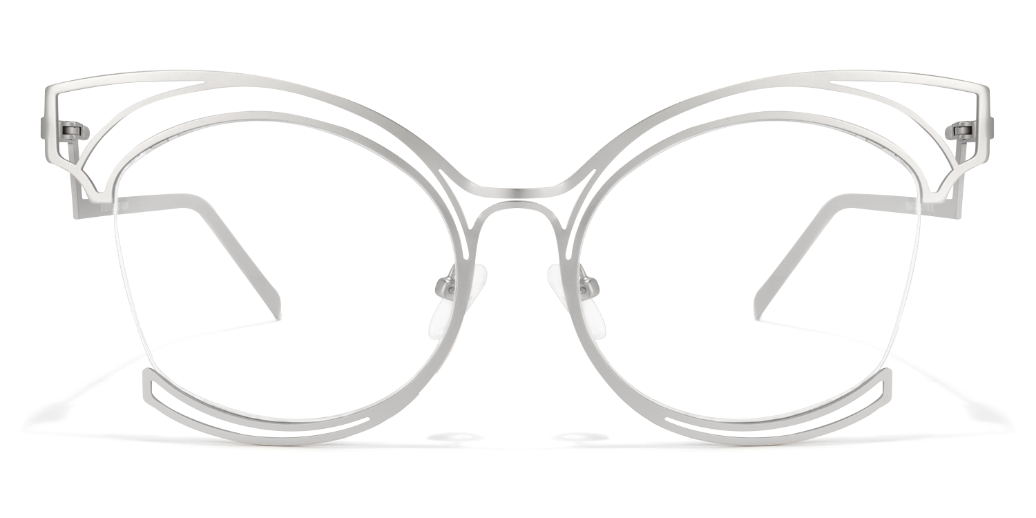 Maggie - Cat Eye Silver Eyeglasses product detail 2