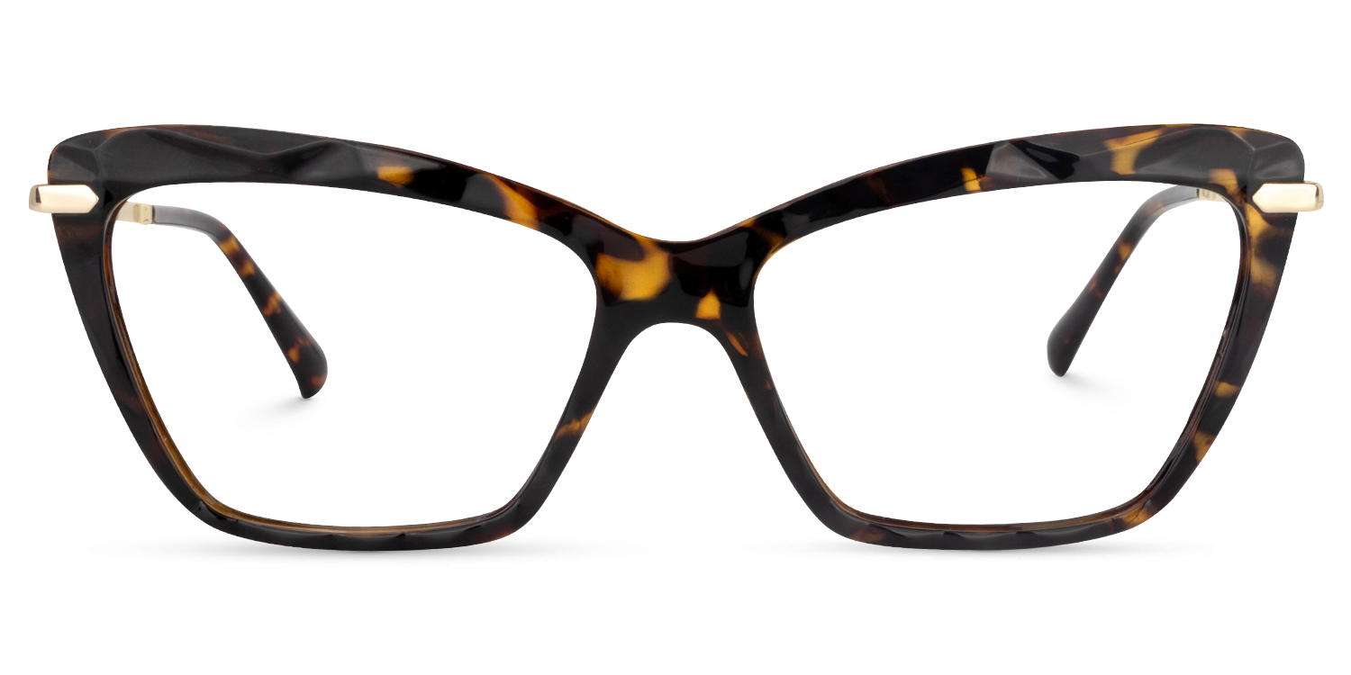 Annie - Rectangle Tortoise Eyeglasses | Vooglam Angle View