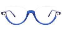 Sylvia - Cat Eye Blue Eyeglasses
