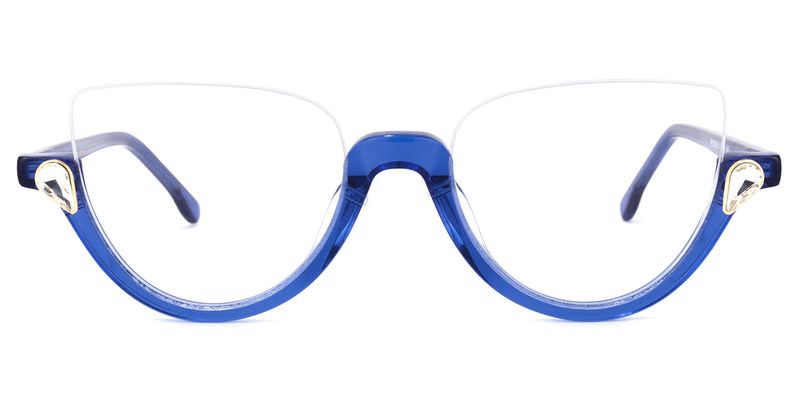 Sylvia - Cat Eye Blue Eyeglasses