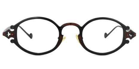 Callum - Oval Black Eyeglasses