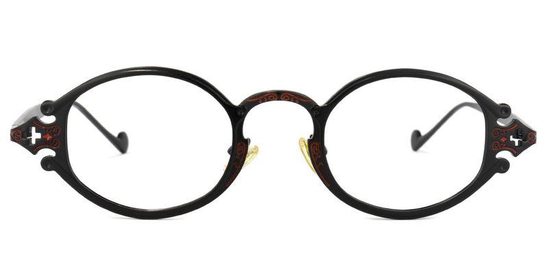 Callum - Oval Black Eyeglasses