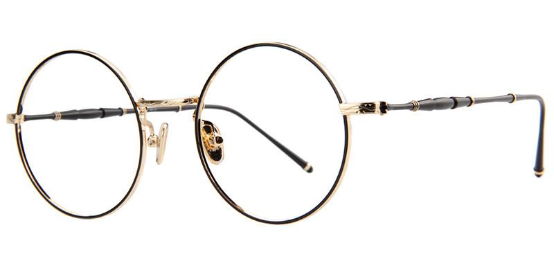 Clara Round Black/gold Eyeglasses product detail 3