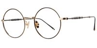 Clara Round Black/gold Eyeglasses Side View