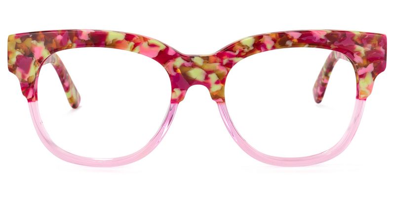 Chasel - Square Pink Eyeglasses