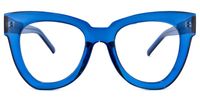 Judith - Butterfly Blue Eyeglasses | Vooglam Angle View