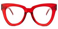 Judith - Butterfly Red Eyeglasses | Vooglam Angle View