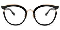Retro - Black Round Glasses | Vooglam Angle View