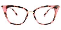Tacita - Cat Eye Pink Tortoise Eyeglasses | Vooglam Angle View