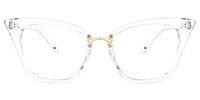 Tacita - Cat Eye Crystal Clear Eyeglasses | Vooglam Angle View