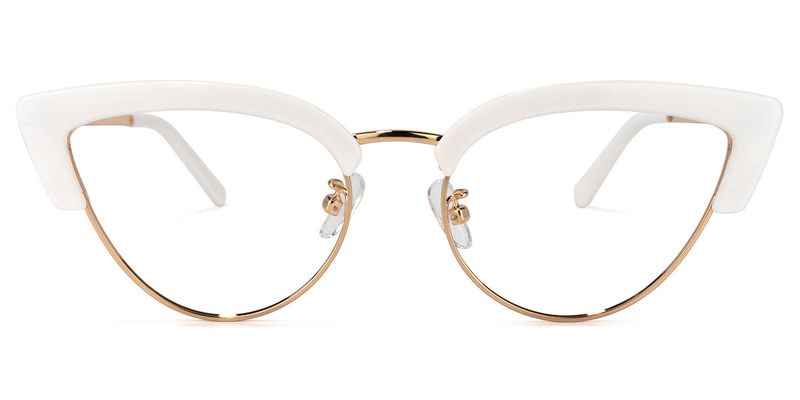 Faith - Cat Eye White Eyeglasses