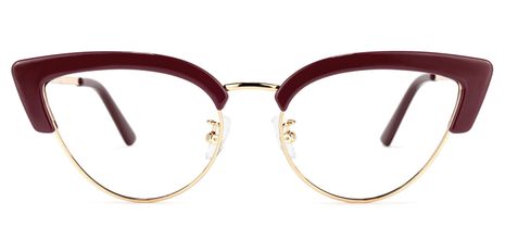 Faith - Cat Eye Wine/Red Eyeglasses
