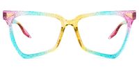 Unicorn - Glitter Rainbow Eyeglasses | Vooglam Angle View