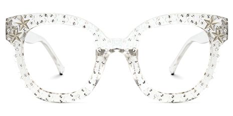 Candice - Crystal Square Eyeglasses