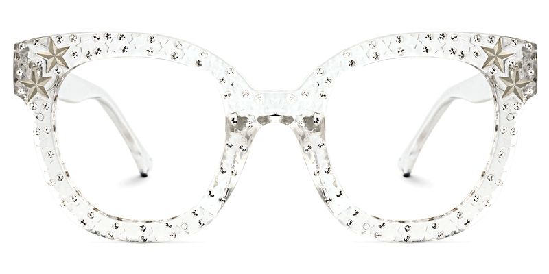 Candice - Crystal Square Eyeglasses