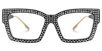 Waylon - Rectangle Black Eyeglasses | Vooglam Angle View