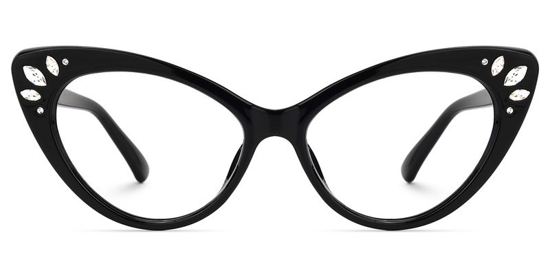 Emmie - Cat Eye Black Glasses