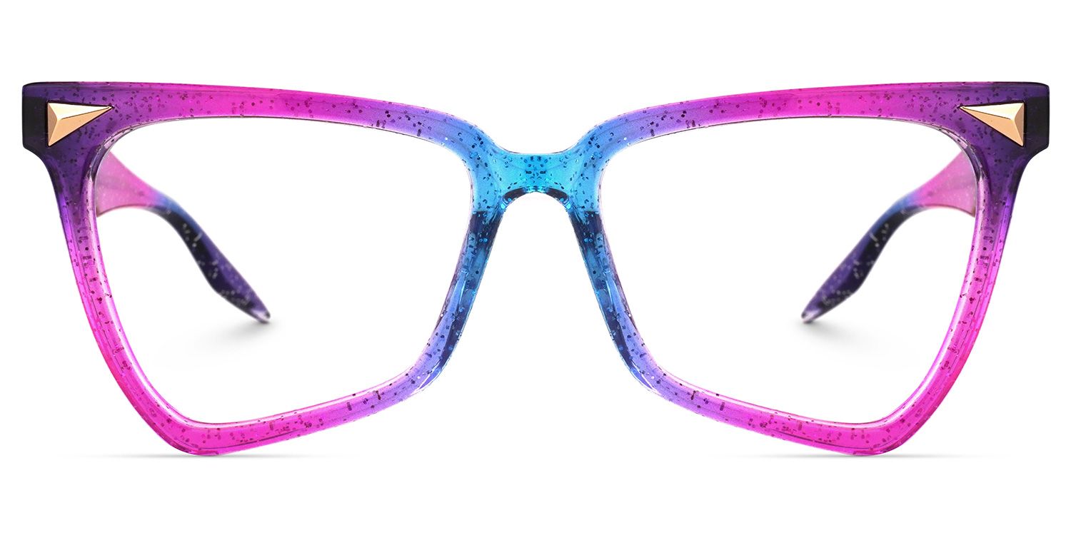 Eugenia - Butterfly Purple Eyeglasses | Vooglam Angle View
