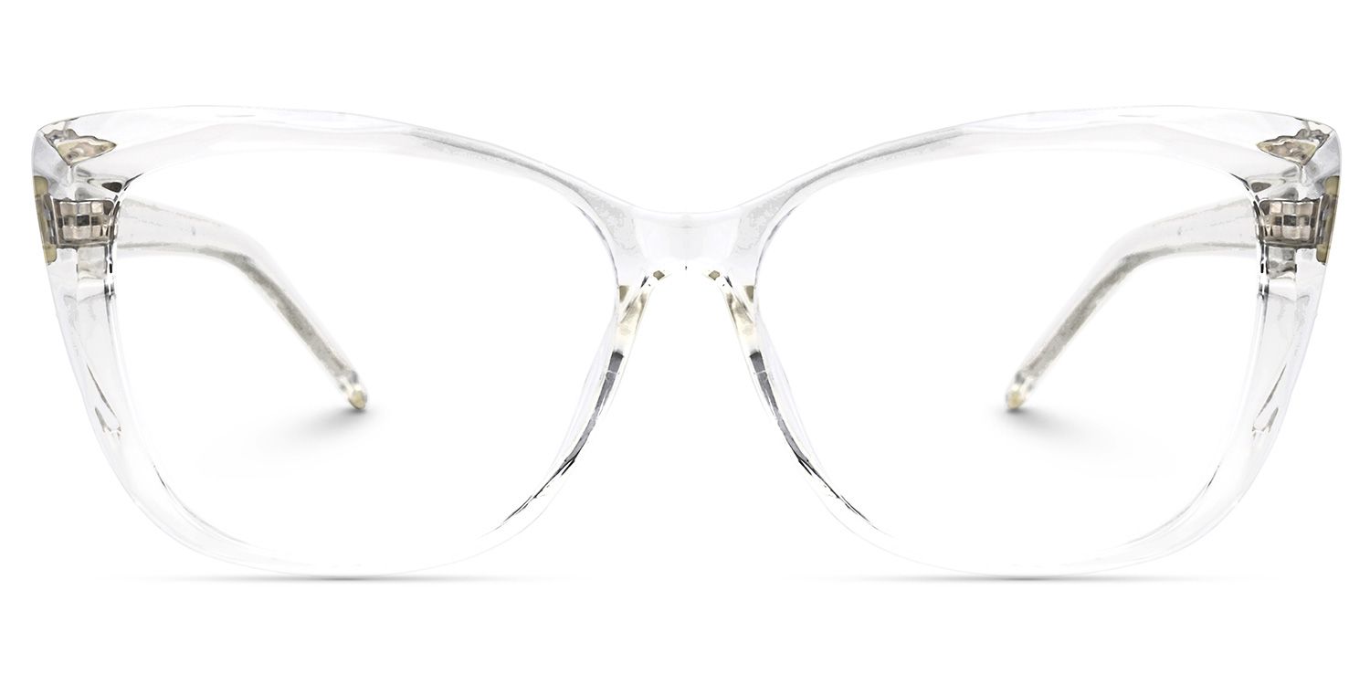 Raquel - Square Crystal Eyeglasses | Vooglam Angle View