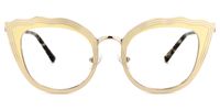 Beasley - Cat Eye Yellow Eyeglasses | Vooglam Angle View
