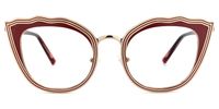 Cat Eye Red Eyeglasses | Vooglam.com Angle View