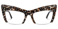 Garza - Cat Eye Leopard Eyeglasses | Vooglam Angle View