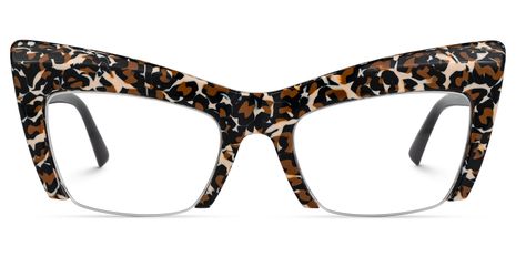 Garza - Cat Eye Leopard Eyeglasses