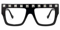 Agustin - Square Black Eyeglasses | Vooglam Angle View