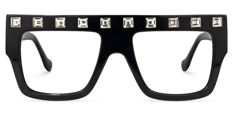 Agustin - Square Black Eyeglasses