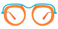 Gallegos - Geometric Orange Eyeglasses