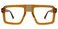 Russeau - Aviator Brown Eyeglasses | Vooglam Angle View