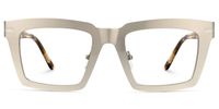 Arnal - Rectangle Silver Eyeglasses | Vooglam Angle View