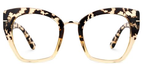 Paulina - Square Light Tortoise Eyeglasses