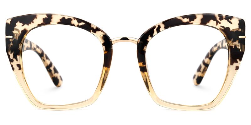 Paulina - Square Light Tortoise Eyeglasses