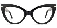 Veromca - Black Cat Eye Glasses | Vooglam Angle View