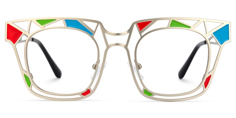 Mondrian - Square Silver Eyeglasses