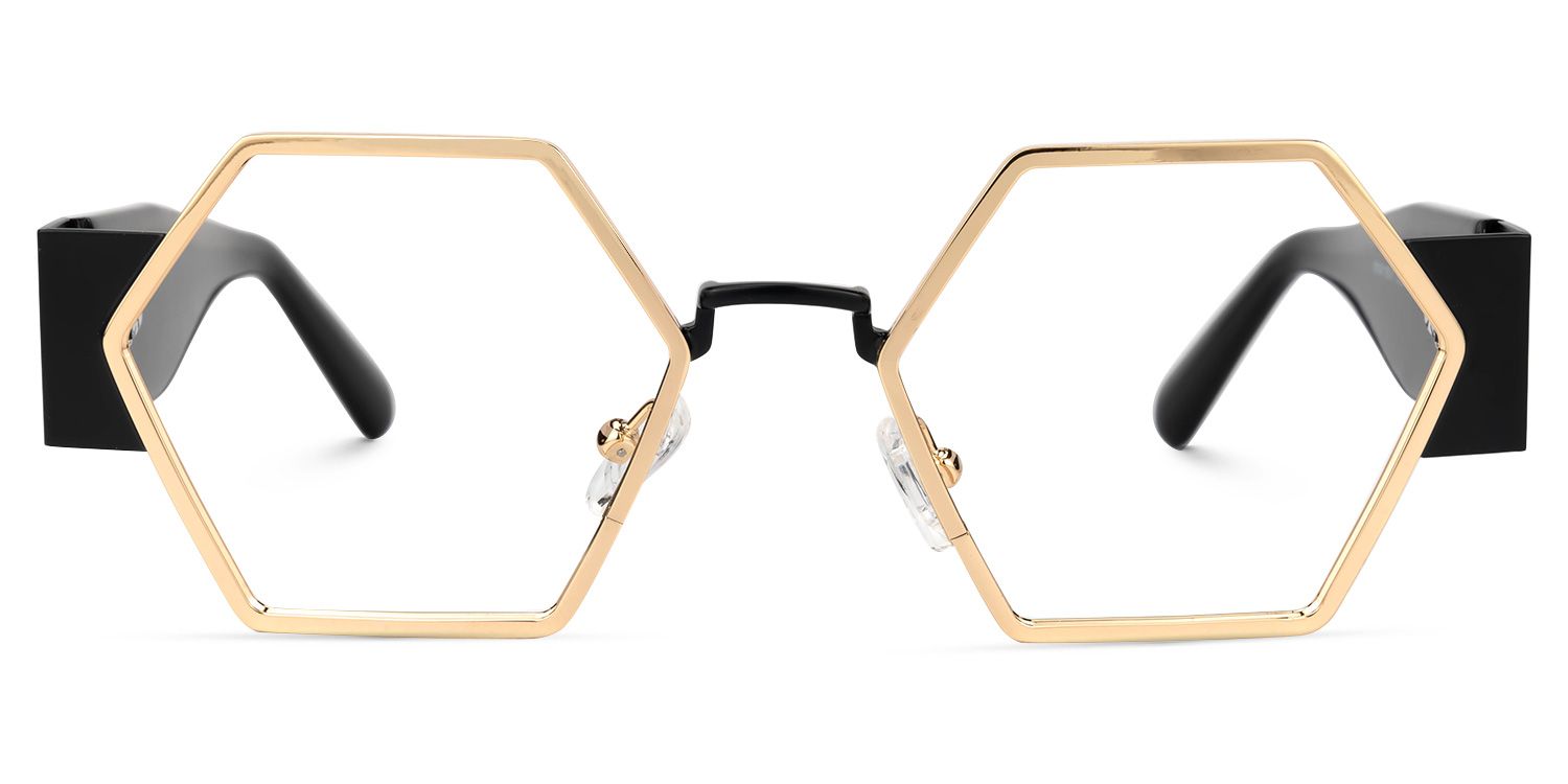 Lizzy - Geometric Gold Eyeglasses product detail 3
