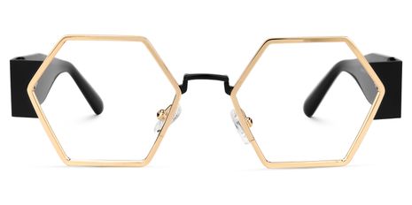Lizzy - Geometric Gold Eyeglasses