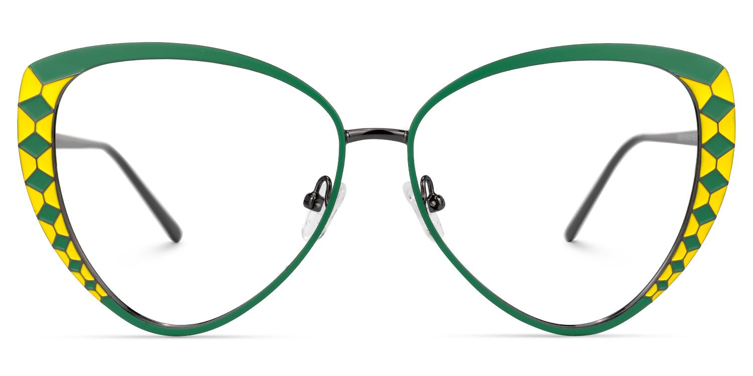 Tristan - Geometric Green Eyeglasses product detail 2